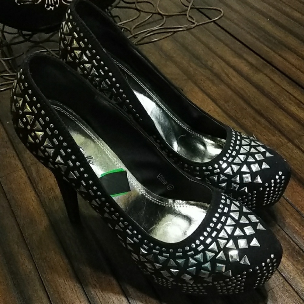 Herstyle Rhinestoned High Heels